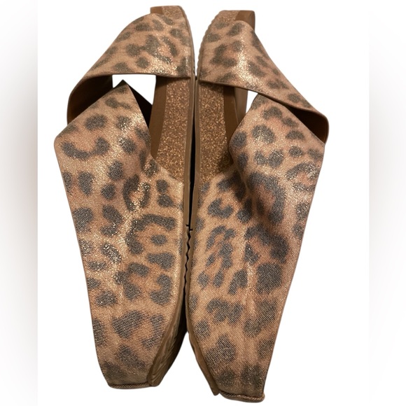Leopard print Volatile Sandals Cork Platform Slip-on 5 - Picture 3 of 7